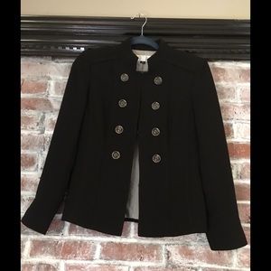 Tahari black blazer with military vibe